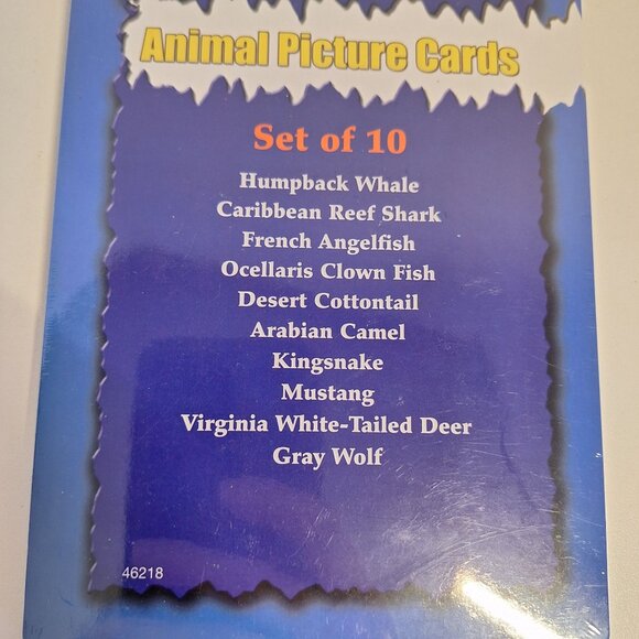 10 Animal Picture Cards Set Educational Wildlife Learning Resources Science New - Picture 2 of 4